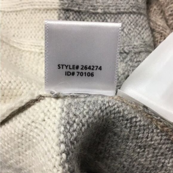 Ann Taylor LOFT Women’s V Neck Wool/Angora Blend Sweater, Neutral, size L - Picture 9 of 9